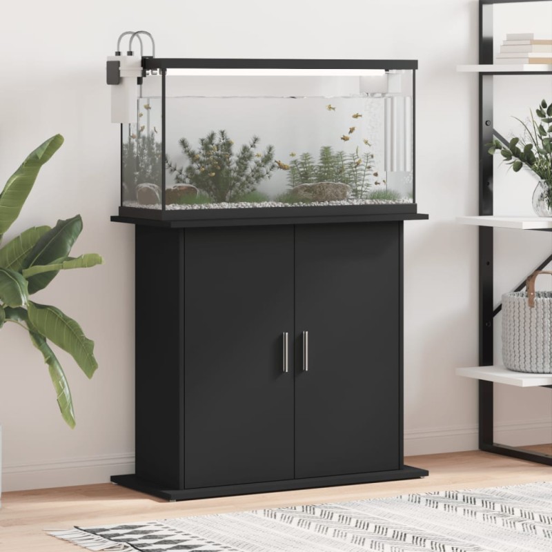 vidaXL Soporte para acuario madera de ingeniería negro 81x36x73 cm vidaXL Soporte para acuario madera de ingeniería negro 81x36x73 cm