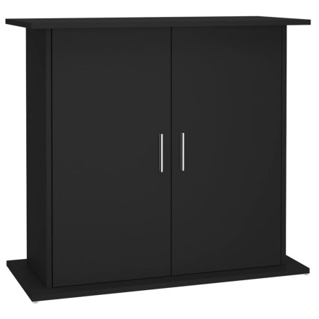 vidaXL Soporte para acuario madera de ingeniería negro 81x36x73 cm