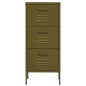 vidaXL Armario de almacenamiento acero verde oliva 42,5x35x101,5 cm