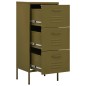 vidaXL Armario de almacenamiento acero verde oliva 42,5x35x101,5 cm