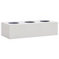 vidaXL Caja de flores de oficina de acero gris claro 90x40x23 cm vidaXL Caja de flores de oficina de acero gris claro 90x40x23 cm