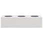 vidaXL Caja de flores de oficina de acero gris claro 90x40x23 cm vidaXL Caja de flores de oficina de acero gris claro 90x40x23 cm