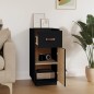 vidaXL Aparador de madera maciza de pino negro 34x40x75 cm vidaXL Aparador de madera maciza de pino negro 34x40x75 cm