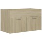 vidaXL Armario para lavabo contrachapada color roble 80x38,5x46 cm vidaXL Armario para lavabo contrachapada color roble 80x38,5x46 cm