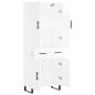 vidaXL Aparador alto madera contrachapada blanco brillo 69,5x34x180 cm vidaXL Aparador alto madera contrachapada blanco brillo 69,5x34x180 cm