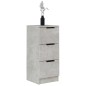 vidaXL Aparador 2 uds madera contrachapada gris hormigón 30x30x70 cm