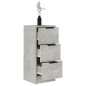 vidaXL Aparador 2 uds madera contrachapada gris hormigón 30x30x70 cm
