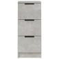 vidaXL Aparador 2 uds madera contrachapada gris hormigón 30x30x70 cm