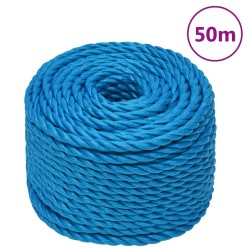 vidaXL Cuerda de trabajo polipropileno azul 24 mm 50 m