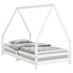 vidaXL Estructura de cama para niños madera de pino blanco 90x190 cm