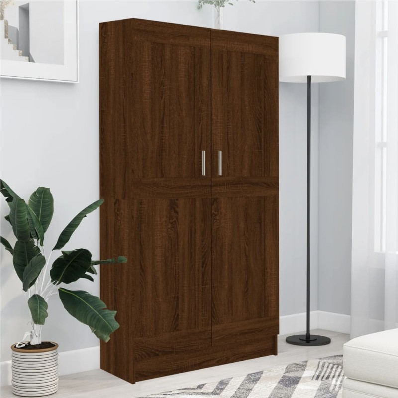 vidaXL Estantería madera contrachapada marrón roble 82,5x30,5x150 cm vidaXL Estantería madera contrachapada marrón roble 82,5x30,5x150 cm