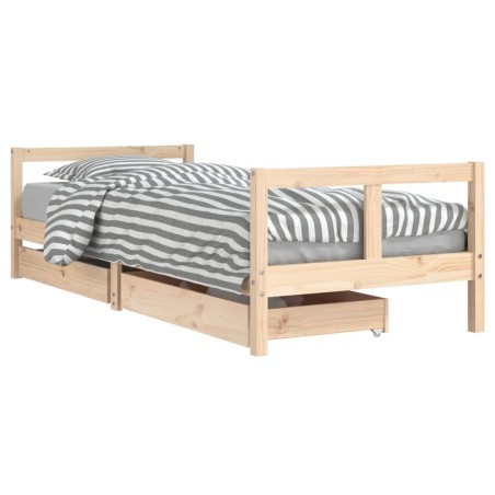 vidaXL Estructura de cama para niños con cajones madera pino 80x200 cm