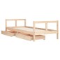vidaXL Estructura de cama para niños con cajones madera pino 80x200 cm