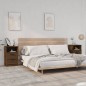 vidaXL Mesitas de noche 2 uds madera contrachapada color roble marrón vidaXL Mesitas de noche 2 uds madera contrachapada color roble marrón