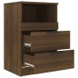 vidaXL Mesitas de noche 2 uds madera contrachapada color roble marrón vidaXL Mesitas de noche 2 uds madera contrachapada color roble marrón