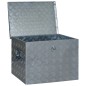 vidaXL Caja de aluminio 610x430x455 mm plateada
