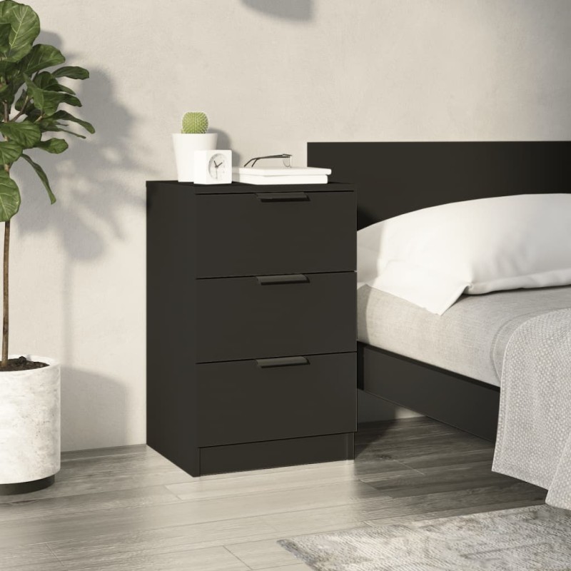 vidaXL Mesita de noche negro 40x36x65 cm vidaXL Mesita de noche negro 40x36x65 cm