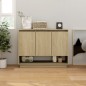 vidaXL Aparador de madera contrachapada roble Sonoma 97x31x75 cm vidaXL Aparador de madera contrachapada roble Sonoma 97x31x75 cm