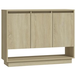 vidaXL Aparador de madera contrachapada roble Sonoma 97x31x75 cm