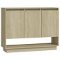 vidaXL Aparador de madera contrachapada roble Sonoma 97x31x75 cm vidaXL Aparador de madera contrachapada roble Sonoma 97x31x75 cm