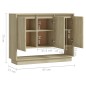 vidaXL Aparador de madera contrachapada roble Sonoma 97x31x75 cm vidaXL Aparador de madera contrachapada roble Sonoma 97x31x75 cm