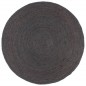 vidaXL Alfombra de yute tejida a mano redonda gris oscuro 210 cm vidaXL Alfombra de yute tejida a mano redonda gris oscuro 210 cm