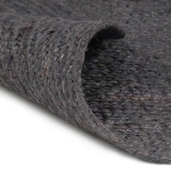vidaXL Alfombra de yute tejida a mano redonda gris oscuro 210 cm
