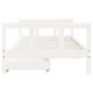 vidaXL Estructura de cama infantil con cajones madera blanco 90x190 cm vidaXL Estructura de cama infantil con cajones madera blanco 90x190 cm