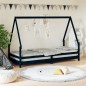 vidaXL Estructura de cama para niños madera de pino negro 90x200 cm vidaXL Estructura de cama para niños madera de pino negro 90x200 cm