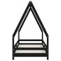 vidaXL Estructura de cama para niños madera de pino negro 90x200 cm vidaXL Estructura de cama para niños madera de pino negro 90x200 cm