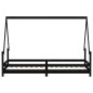 vidaXL Estructura de cama para niños madera de pino negro 90x200 cm vidaXL Estructura de cama para niños madera de pino negro 90x200 cm