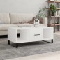 vidaXL Mesa de centro madera contrachapada blanco 102x50x40 cm