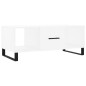 vidaXL Mesa de centro madera contrachapada blanco 102x50x40 cm