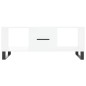 vidaXL Mesa de centro madera contrachapada blanco 102x50x40 cm