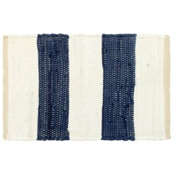 vidaXL Manteles individuales 6 uds Chindi a rayas azul blanco 30x45 cm