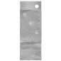 vidaXL Anclajes de valla 6 uds acero galvanizado plateado 12x6x15 cm