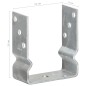 vidaXL Anclajes de valla 6 uds acero galvanizado plateado 12x6x15 cm