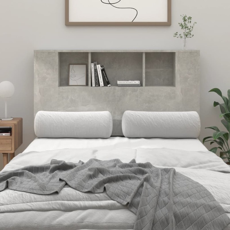 vidaXL Mueble cabecero gris hormigón 120x18,5x102,5 cm vidaXL Mueble cabecero gris hormigón 120x18,5x102,5 cm