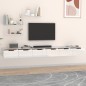 vidaXL Armarios de pared 2 uds madera contrachapada blanco 102x30x20cm vidaXL Armarios de pared 2 uds madera contrachapada blanco 102x30x20cm