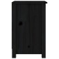 vidaXL Mesita de noche madera maciza de pino negro 40x35x55 cm vidaXL Mesita de noche madera maciza de pino negro 40x35x55 cm