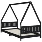 vidaXL Estructura de cama para niños madera de pino negro 90x200 cm vidaXL Estructura de cama para niños madera de pino negro 90x200 cm