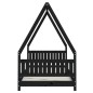 vidaXL Estructura de cama para niños madera de pino negro 90x200 cm vidaXL Estructura de cama para niños madera de pino negro 90x200 cm