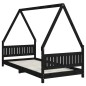 vidaXL Estructura de cama para niños madera de pino negro 90x200 cm vidaXL Estructura de cama para niños madera de pino negro 90x200 cm