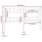 vidaXL Cabecero madera maciza de pino negro 166x4x100 cm vidaXL Cabecero madera maciza de pino negro 166x4x100 cm
