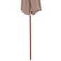 vidaXL Sombrilla de dos pisos palo de madera 270 cm gris topo vidaXL Sombrilla de dos pisos palo de madera 270 cm gris topo