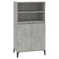 vidaXL Aparador alto madera contrachapada gris hormigón 60x36x110 cm vidaXL Aparador alto madera contrachapada gris hormigón 60x36x110 cm