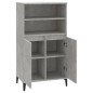 vidaXL Aparador alto madera contrachapada gris hormigón 60x36x110 cm vidaXL Aparador alto madera contrachapada gris hormigón 60x36x110 cm