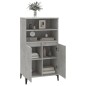vidaXL Aparador alto madera contrachapada gris hormigón 60x36x110 cm vidaXL Aparador alto madera contrachapada gris hormigón 60x36x110 cm