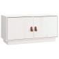 vidaXL Mueble de TV de madera maciza de pino blanco 80x34x40 cm vidaXL Mueble de TV de madera maciza de pino blanco 80x34x40 cm