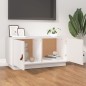 vidaXL Mueble de TV de madera maciza de pino blanco 80x34x40 cm vidaXL Mueble de TV de madera maciza de pino blanco 80x34x40 cm